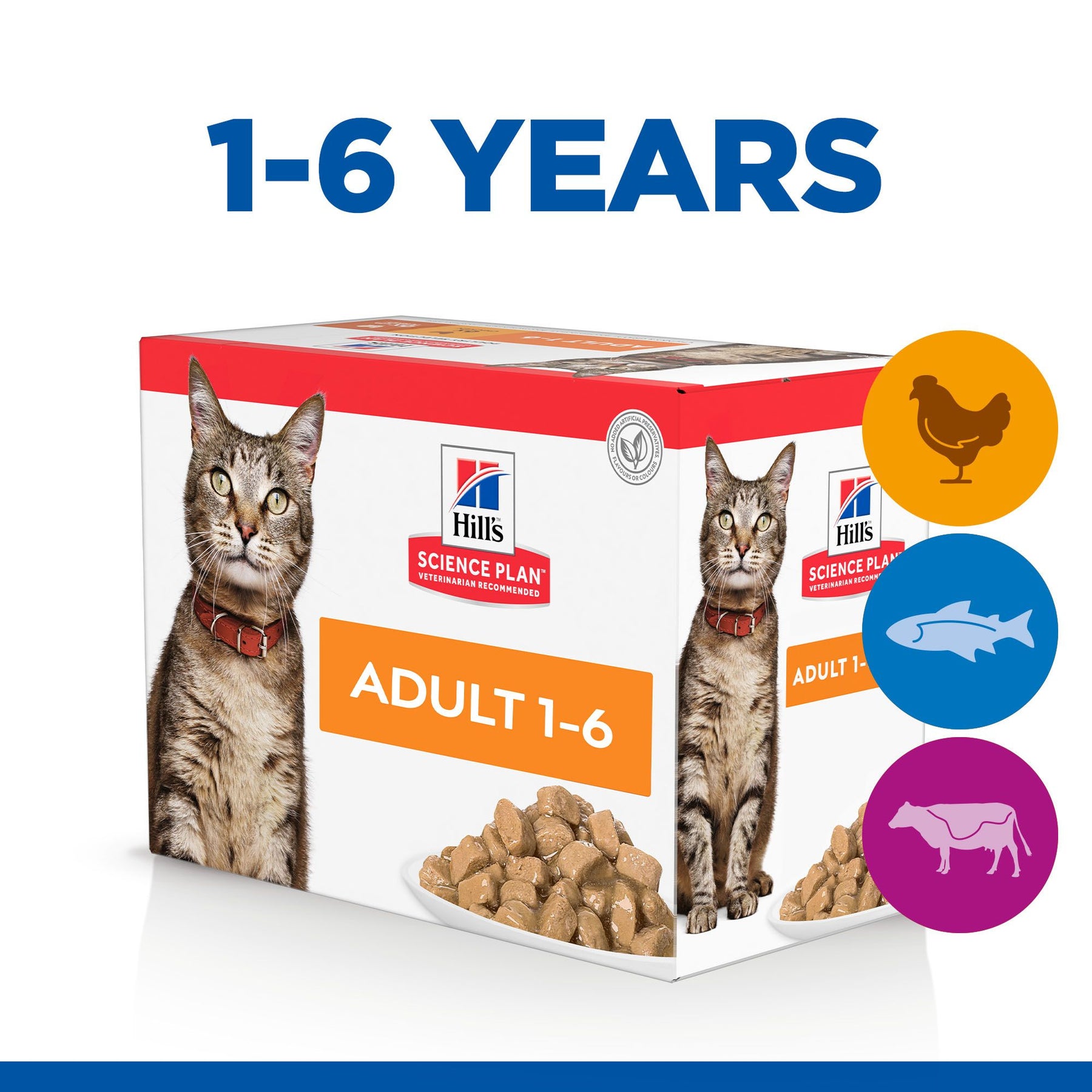 Hill's Science Plan Adult Wet Cat Food Multipack Chicken, Beef & Ocean Fish Flavour