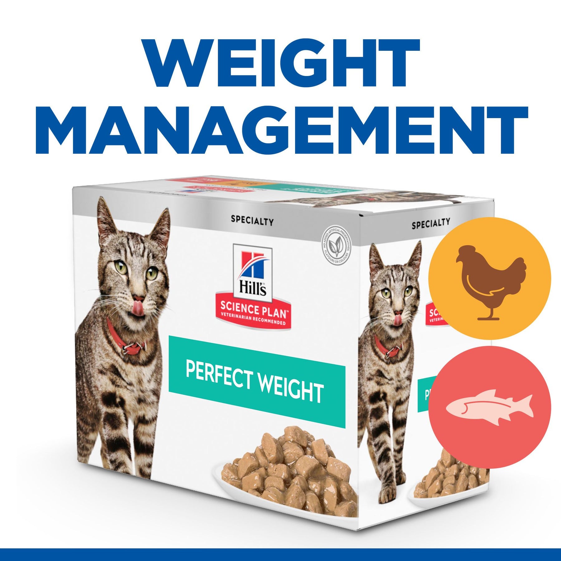 Hill's Science Plan Adult Perfect Weight Wet Cat Food Multipack Chicken & Salmon Flavour