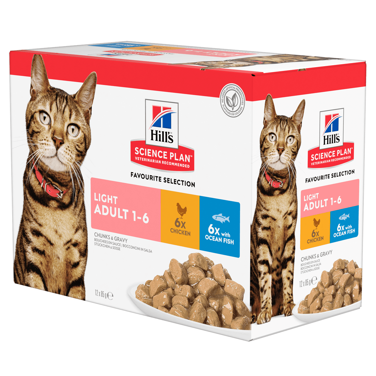 Hill's Science Plan Adult Light Wet Cat Food Multipack Chicken & Ocean Fish Flavour
