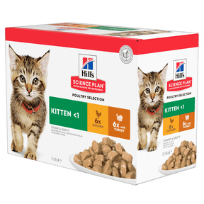 Hill's Science Plan Kitten Wet Food Multipack Chicken & Turkey Wet Pouch
