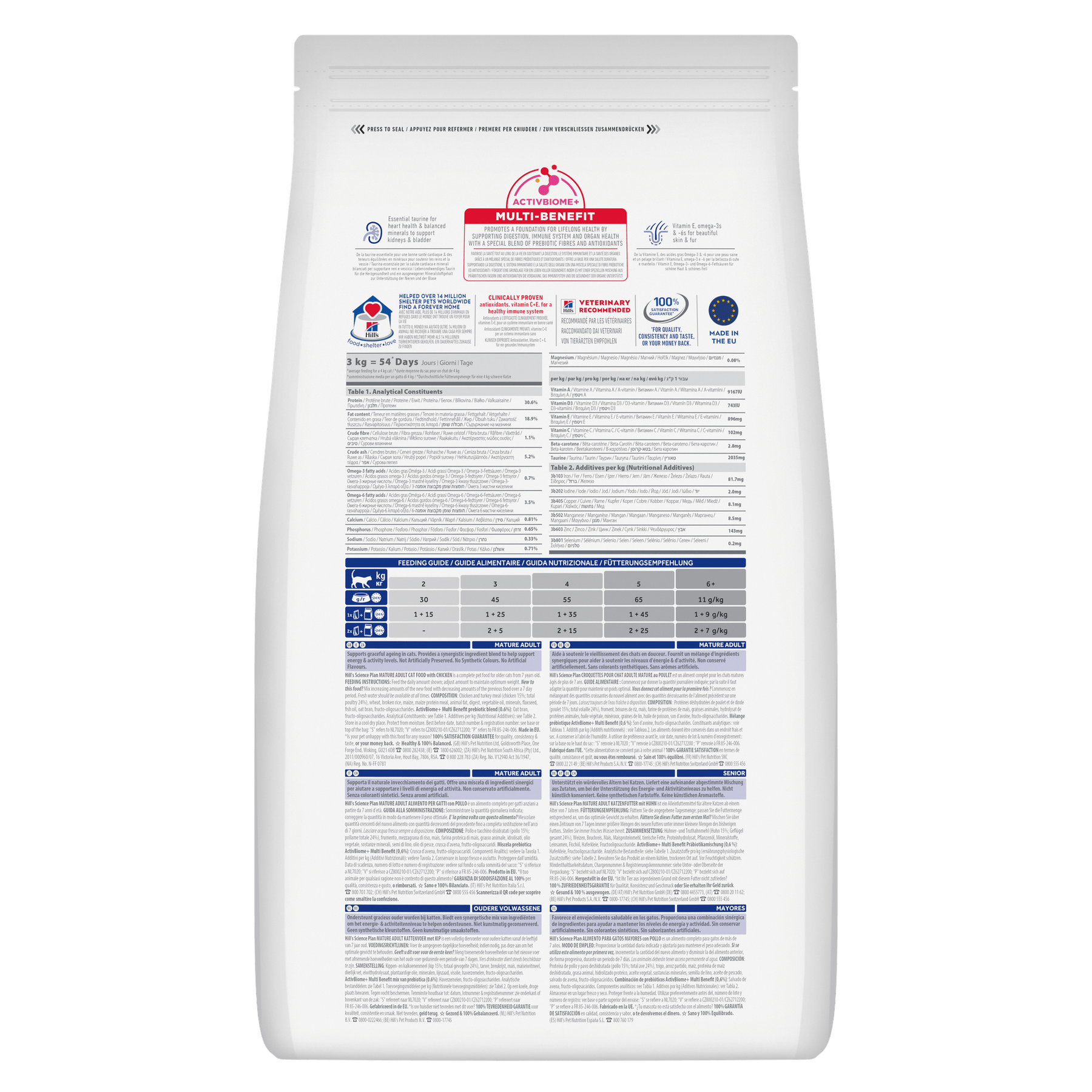 Hill's™ Science Plan Mature Adult Dry Cat Chicken Flavour 10kg