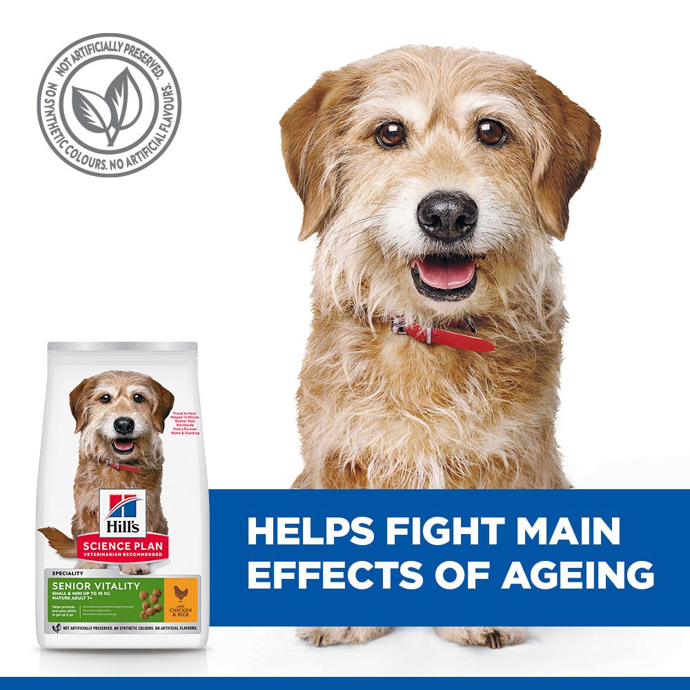 Hill's™ Science Plan Senior Vitality Mature Adult 7+ Small & Mini Breed Dry Dog Food with Chicken & Rice 6kg
