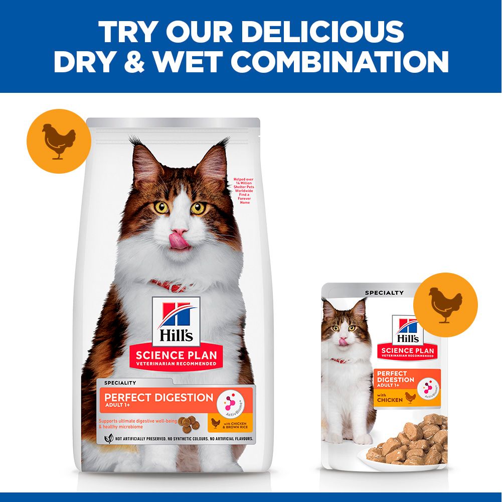 Hill's™ Science Plan Perfect Digestion Adult Cat Dry Food with Chicken & Brown Rice