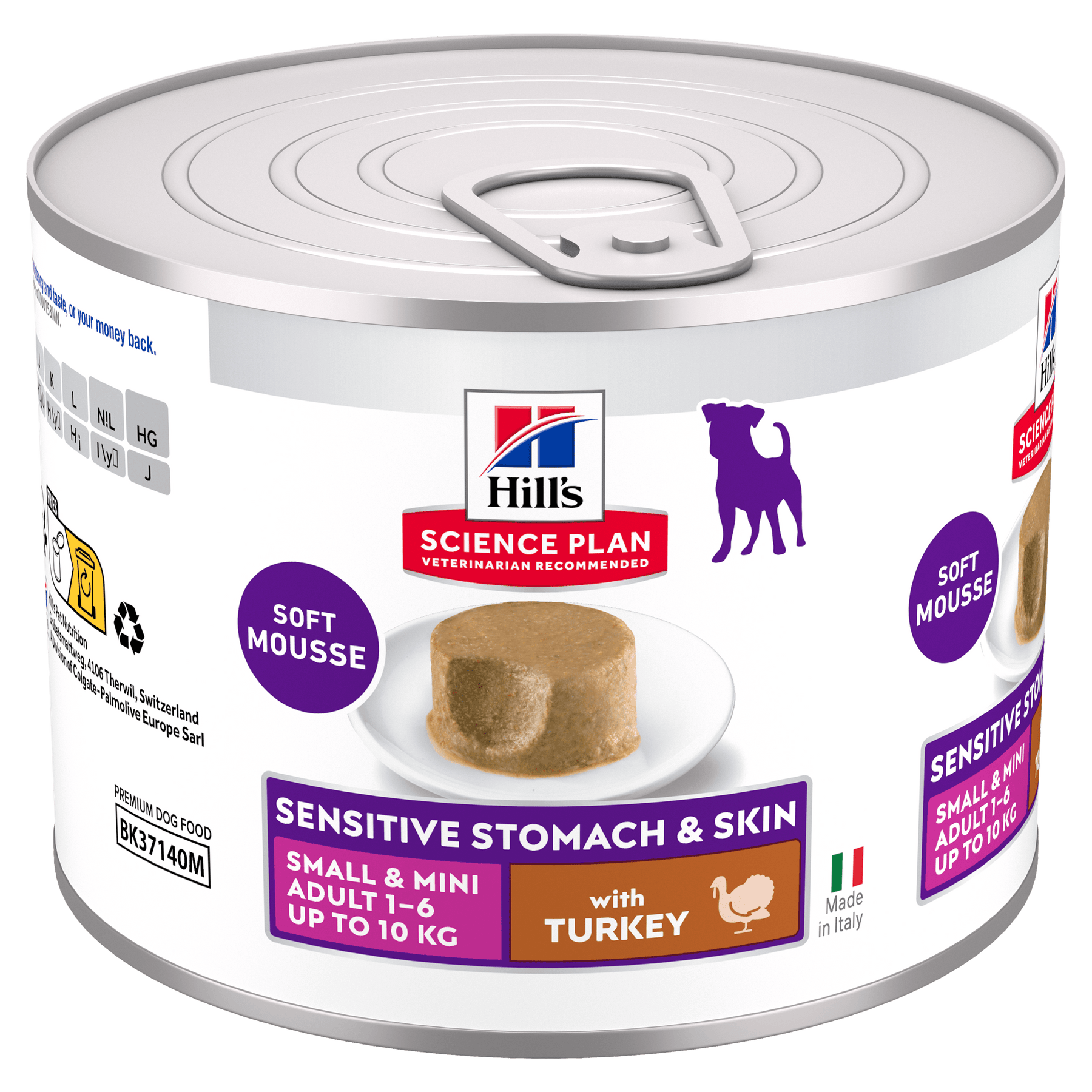 Hill's Science Plan Sensitive Stomach & Skin Small & Mini Adult Mousse Dog Food with Turkey