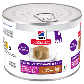 Hill's Science Plan Sensitive Stomach & Skin Small & Mini Adult Mousse Dog Food with Turkey