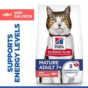 Hill's Science Plan Mature Adult Dry Cat Food with Salmon 10kg