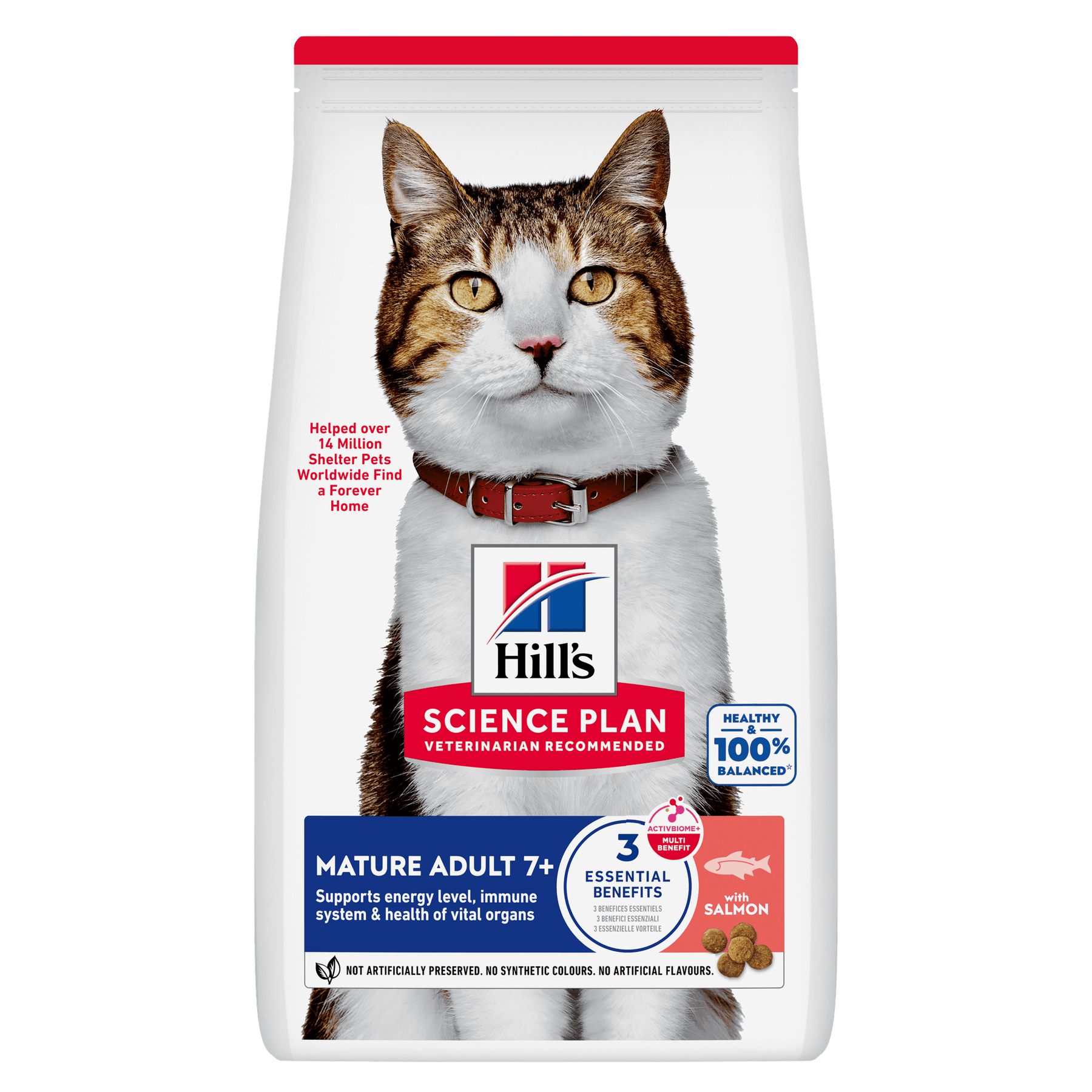 Hill's Science Plan Mature Adult Dry Cat Food with Salmon 10kg