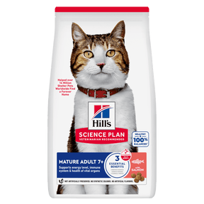 Hill's Science Plan Mature Adult Dry Cat Food with Salmon 10kg