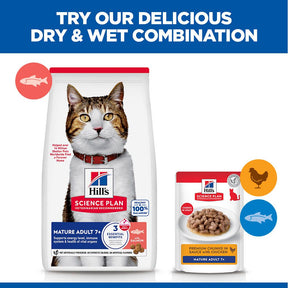 Hill's Science Plan Mature Adult Dry Cat Food with Salmon 10kg