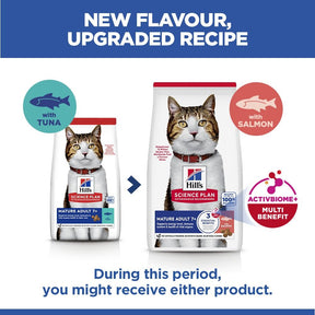 Hill's Science Plan Mature Adult Dry Cat Food with Salmon 10kg