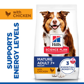 Hill's Science Plan Mature Adult Medium Breed Dry Dog Food with Chicken