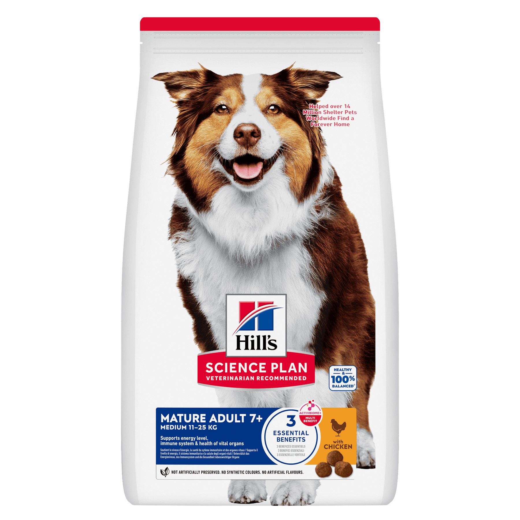 Hill's Science Plan Mature Adult Medium Breed Dry Dog Food with Chicken
