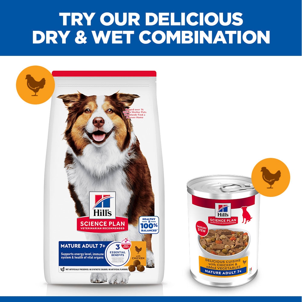 Hill's Science Plan Mature Adult Dog Stew with Chicken & added Vegetables