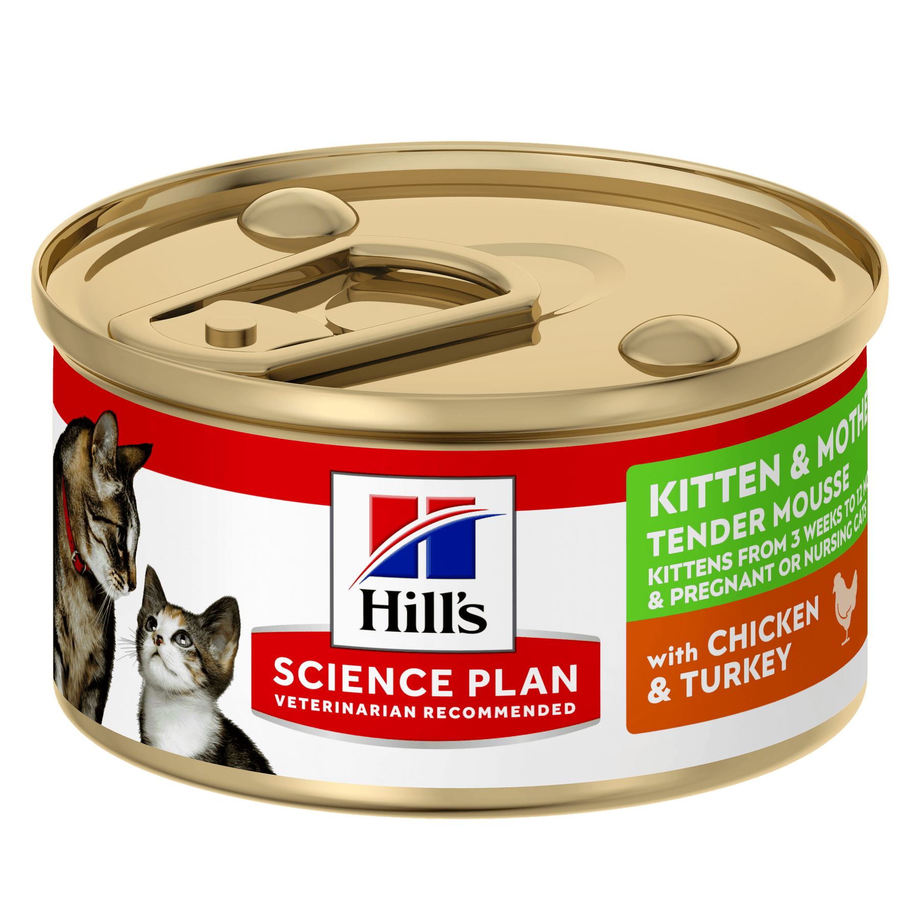 Hill's Science Plan Kitten & Mother Tender Mousse Cat Food with Chicken & Turkey
