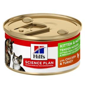 Hill's Science Plan Kitten & Mother Tender Mousse Cat Food with Chicken & Turkey