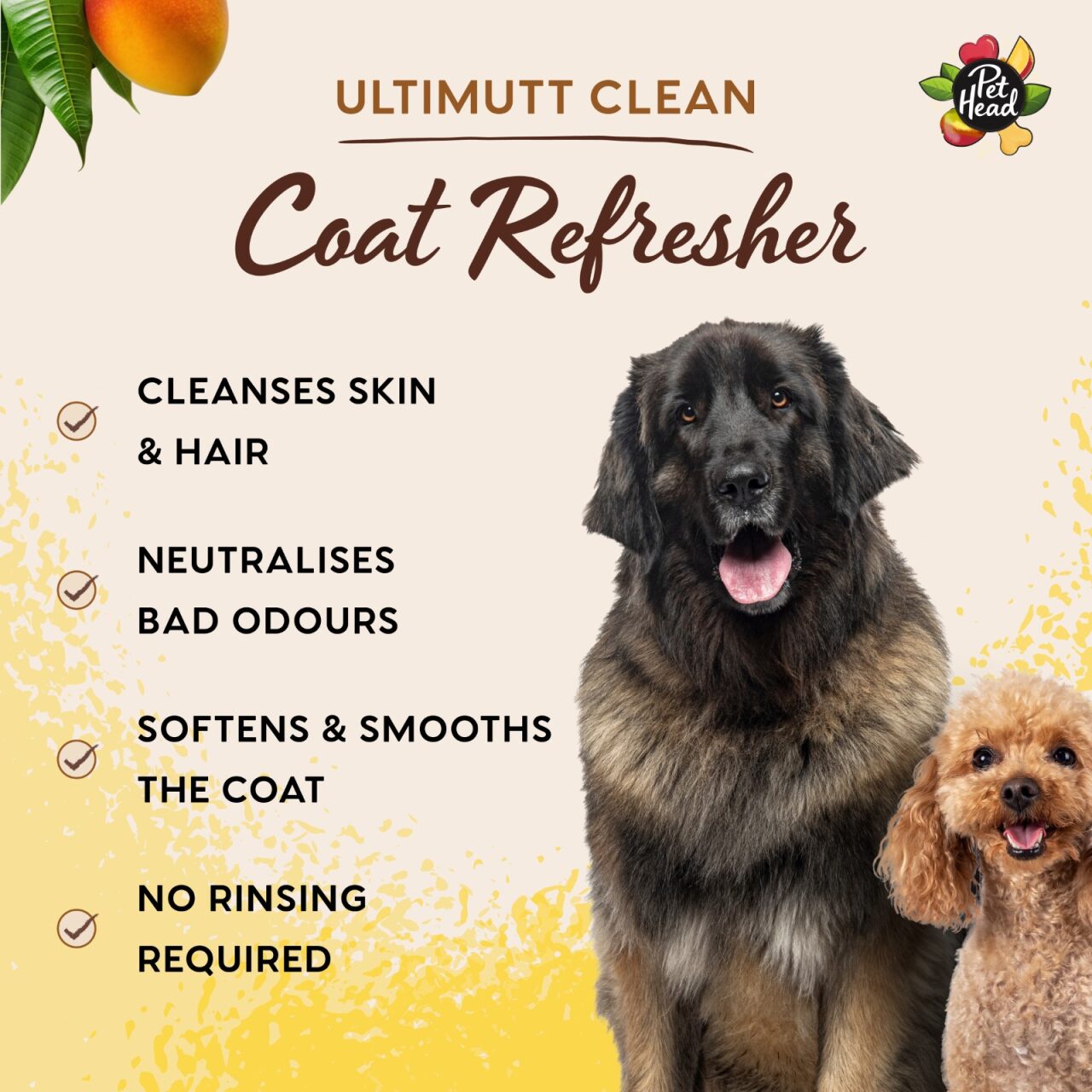 Pet Head Ultimutt Clean 3-in-1 Coat Refresher