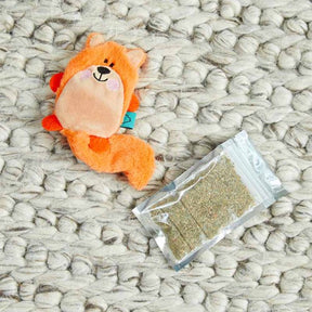 Zoon Nip-it Refillable Catnip Fox Cat Toy