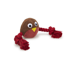 Petface Ryan Robin with Rope Plush Dog Toy