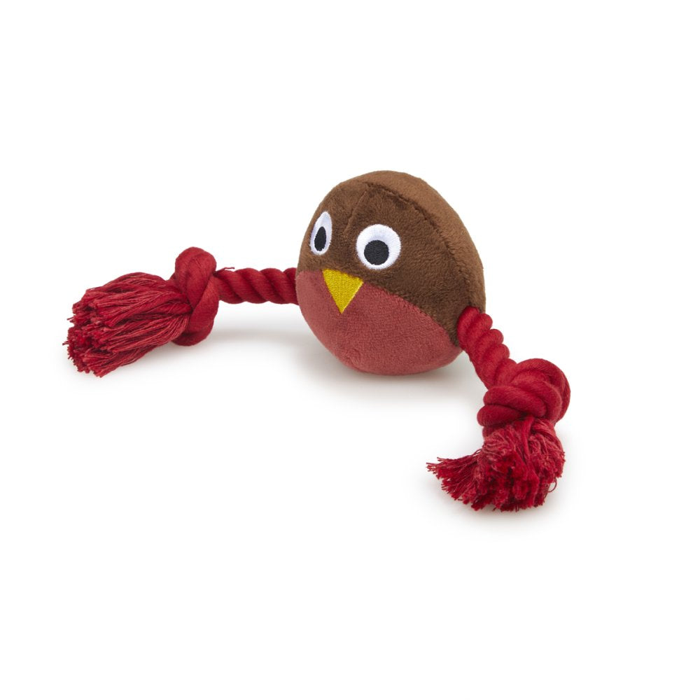 Petface Ryan Robin with Rope Plush Dog Toy