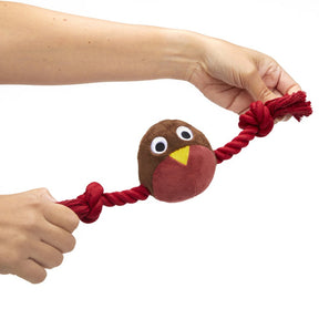 Petface Ryan Robin with Rope Plush Dog Toy