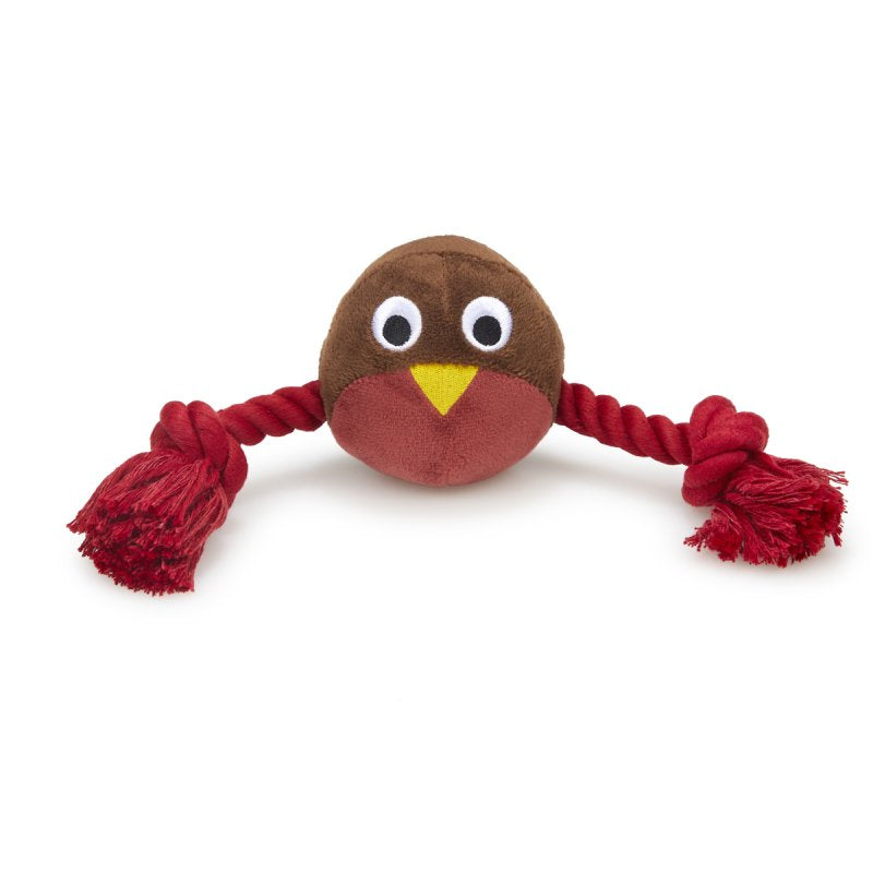 Petface Ryan Robin with Rope Plush Dog Toy