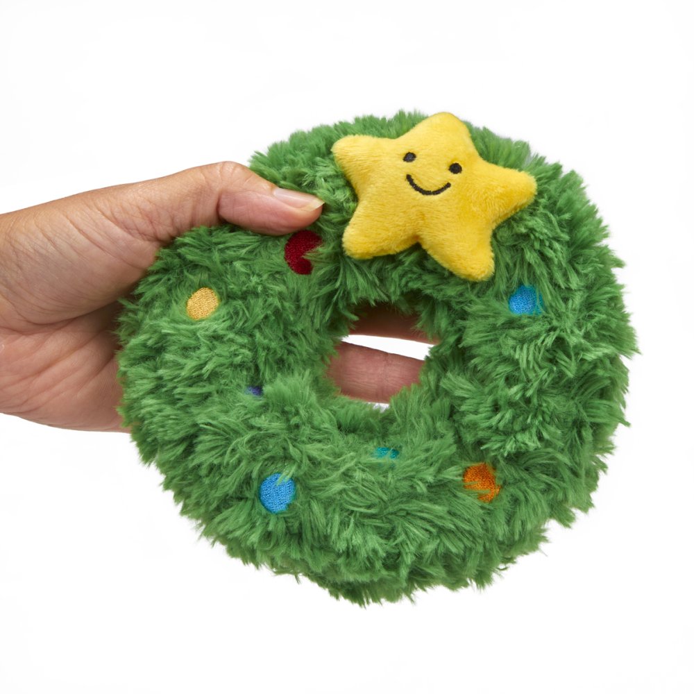 Petface Remy Wreath Plush & Rubber Dog Toy