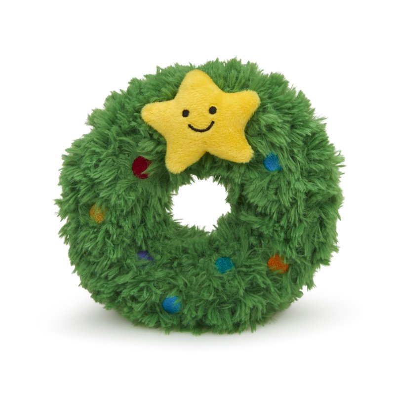 Petface Remy Wreath Plush & Rubber Dog Toy