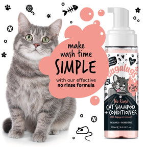 Bugalugs No Rinse Papaya & Coconut Cat Shampoo & Conditioner