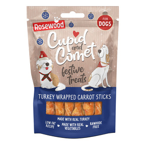 Rosewood Turkey Wrapped Carrot Twists Dog Treats