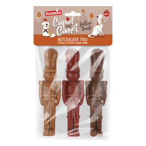 Rosewood Festive Nutcracker Trio Dog Chews