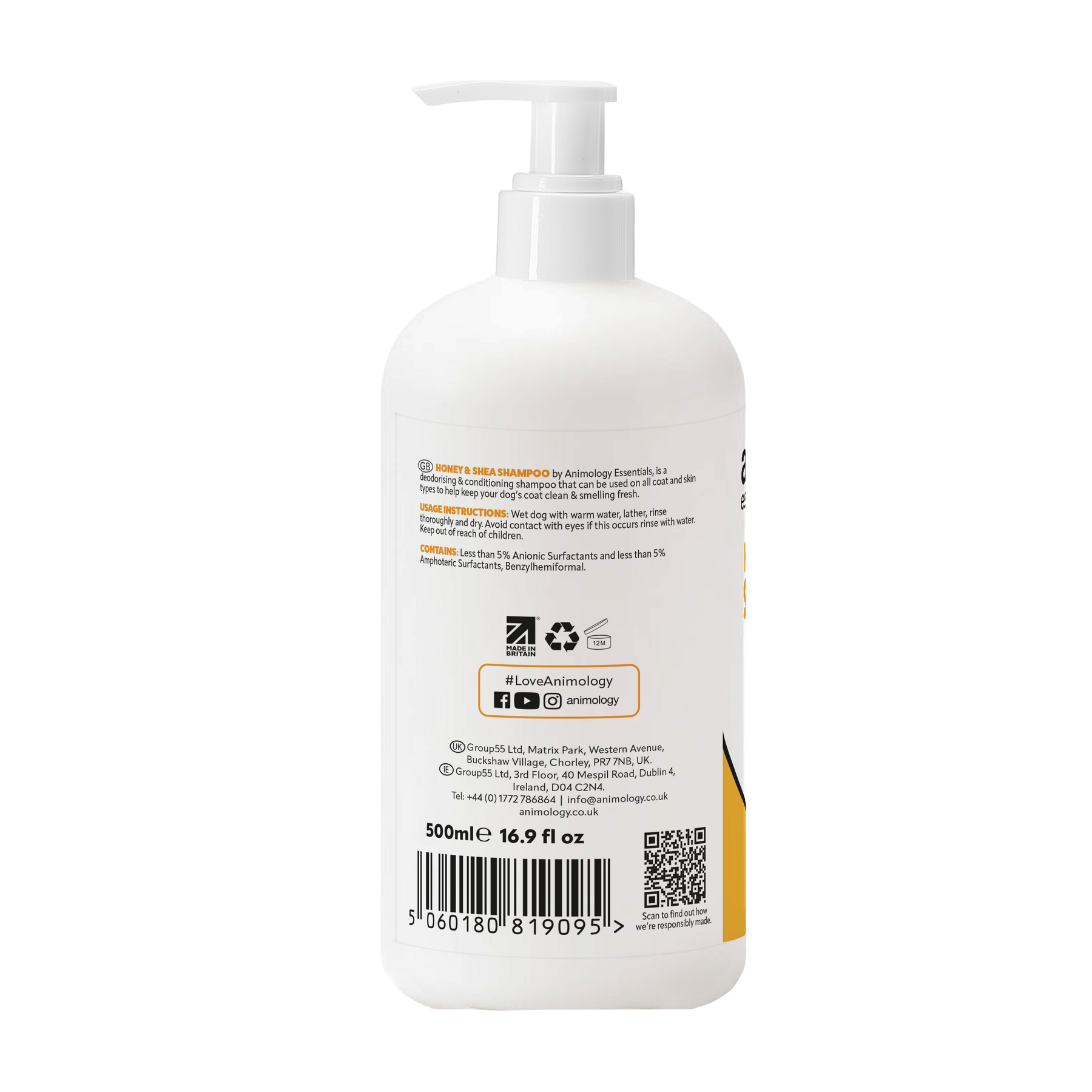 Animology Essentials Honey & Shea Shampoo (250ml/500ml)