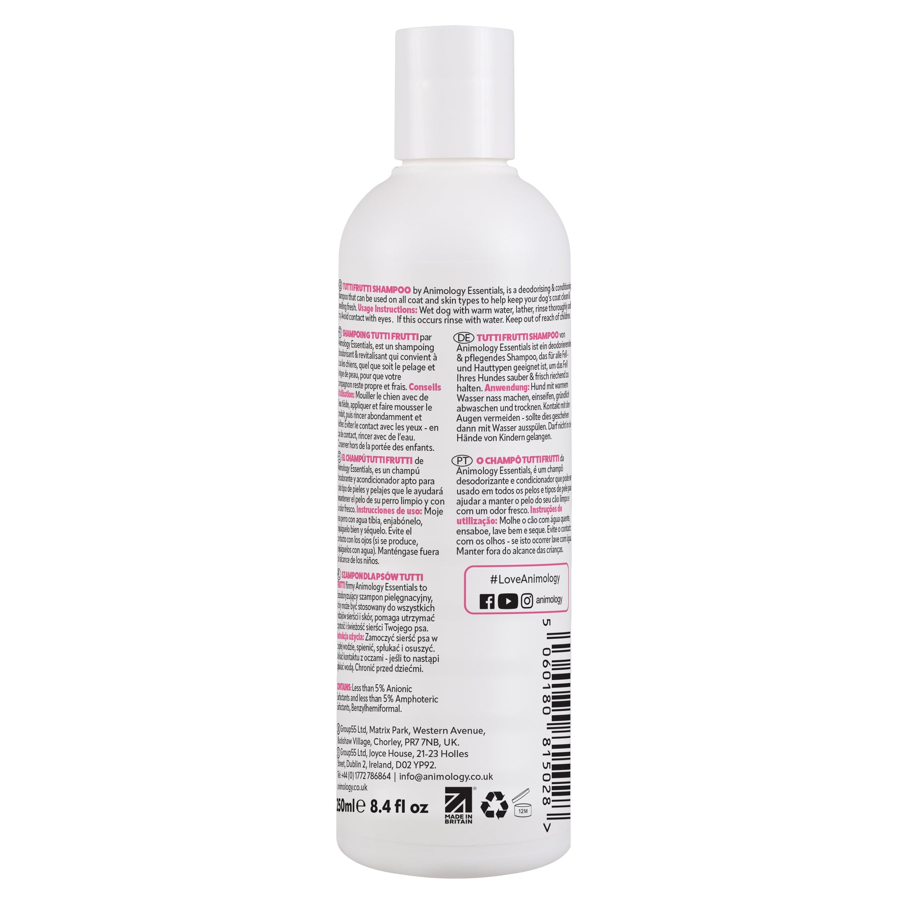 Animology Essentials Tutti Frutti Shampoo (250ml/500ml)
