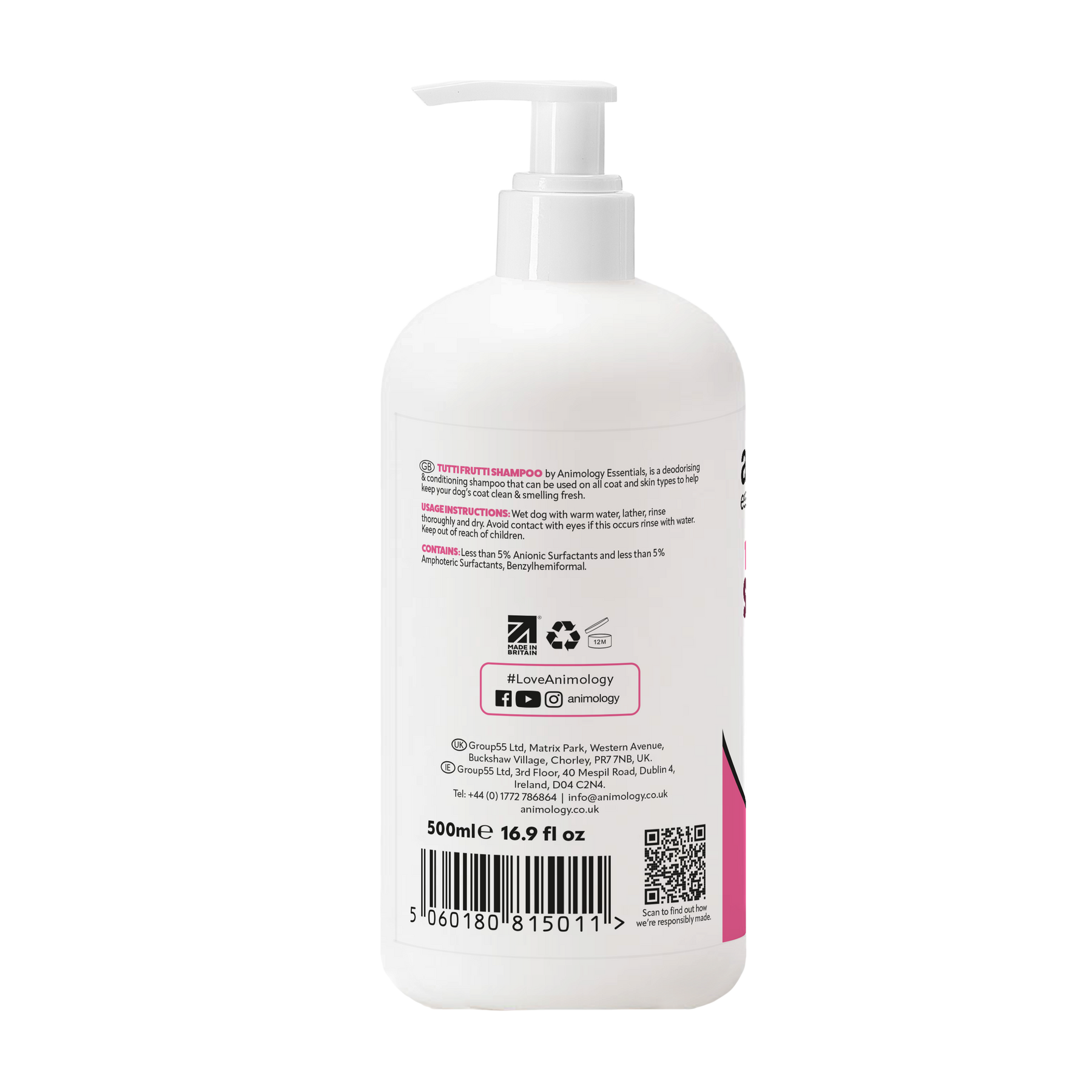 Animology Essentials Tutti Frutti Shampoo (250ml/500ml)