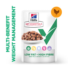 Hill's™ VET ESSENTIALS™ Low Fat + High Fibre Adult Wet Cat Food with Slow-cooked Chicken
