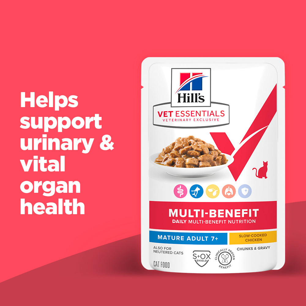 Hill's™ VET ESSENTIALS™ MULTI-BENEFIT Mature Adult Wet Cat Food Slow-cooked Chicken