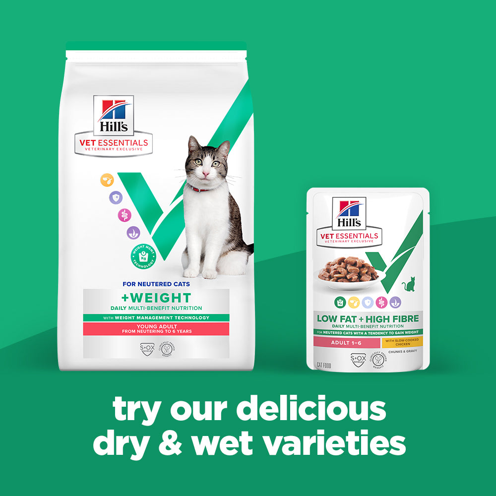 Hill's™ VET ESSENTIALS™ MULTI-BENEFIT + WEIGHT Young Dry Adult Cat Food with Chicken 3kg