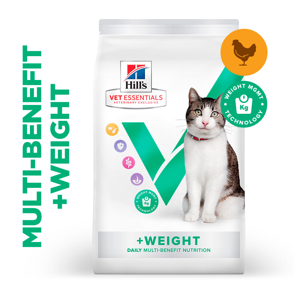 Hill's™ VET ESSENTIALS™ MULTI-BENEFIT + WEIGHT Young Dry Adult Cat Food with Chicken 3kg