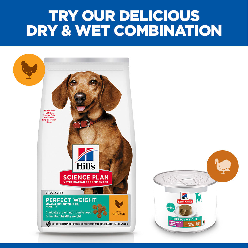 Hill's™ Science Plan Perfect Weight Adult Small & Mini Dog Mousse with Turkey