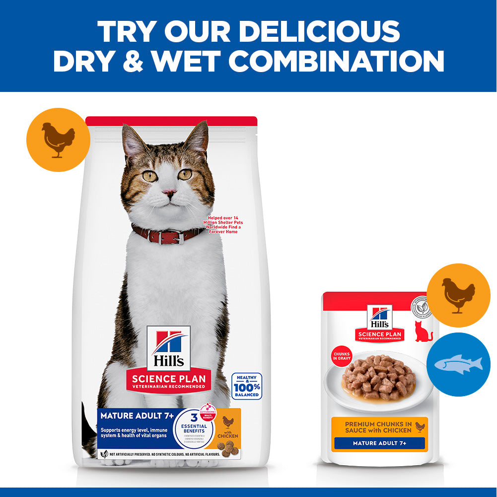 Hill's™ Science Plan Mature Adult Dry Cat Chicken Flavour 3kg