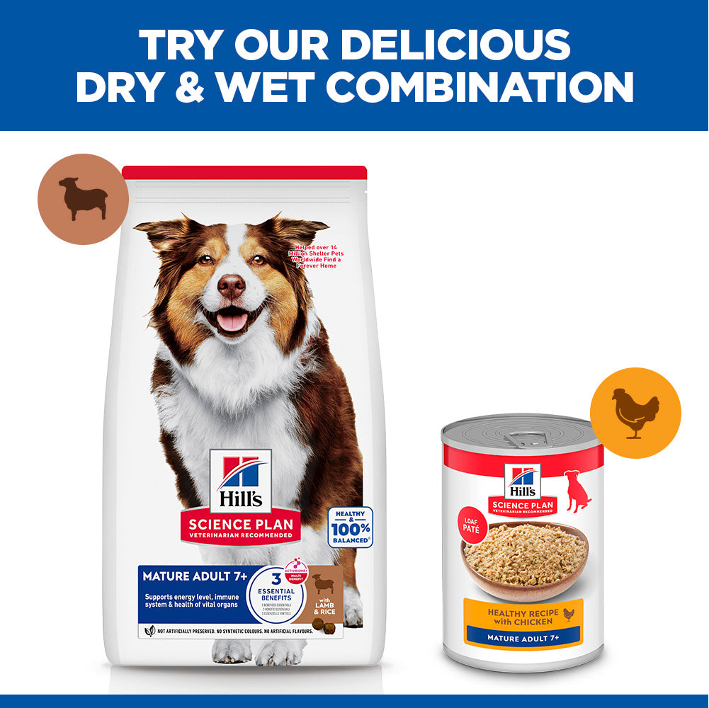 Hill's™ Science Plan Mature Adult 7+ Medium Dry Dog Food Lamb & Rice Flavour 14kg