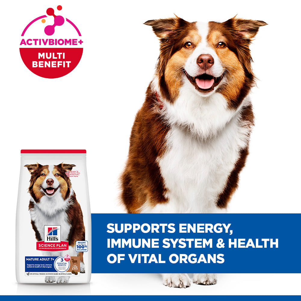 Hill's™ Science Plan Mature Adult 7+ Medium Dry Dog Food Lamb & Rice Flavour 14kg
