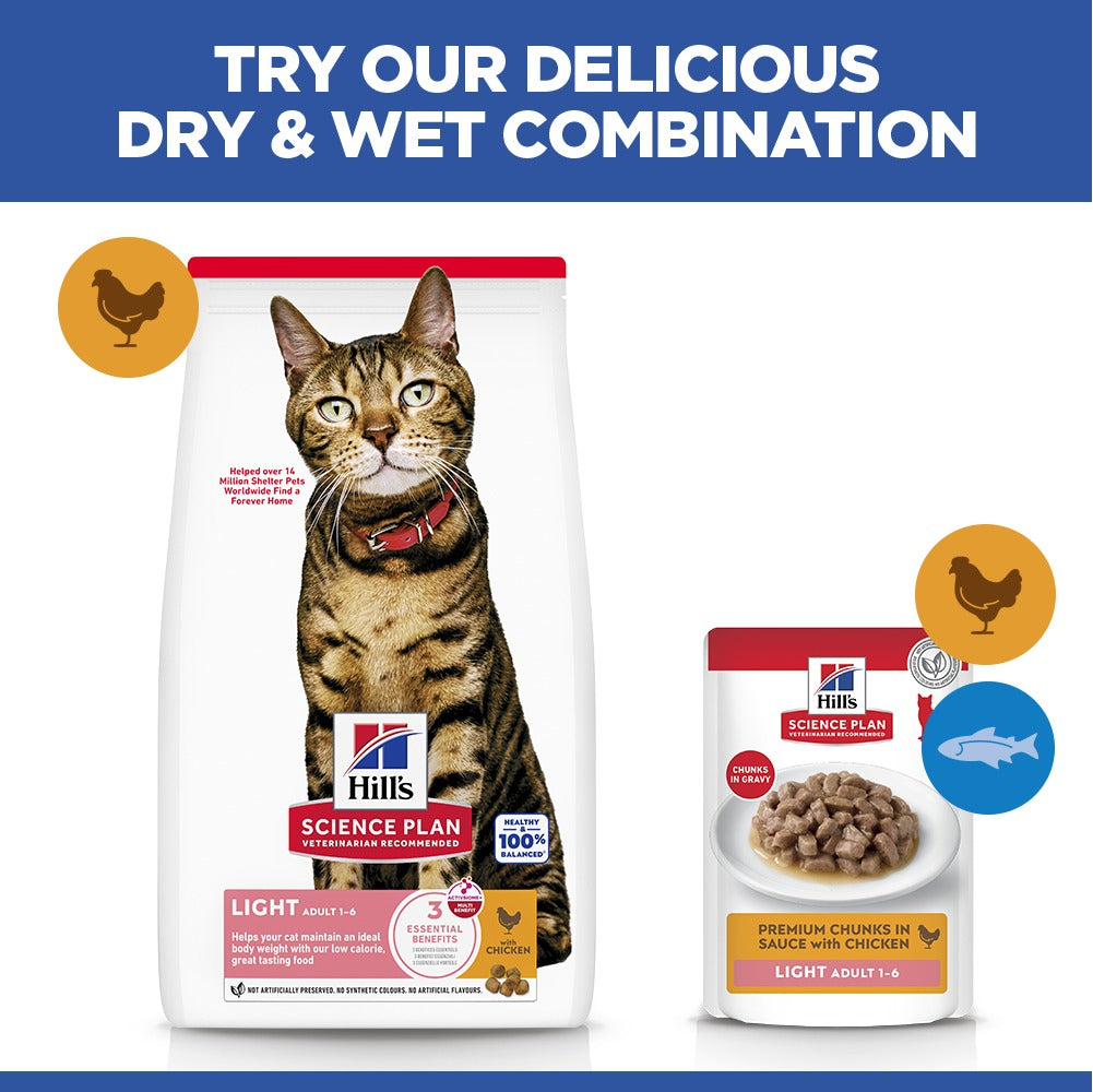 Hill's™ Science Plan Adult Light Dry Cat Chicken Flavour 10kg
