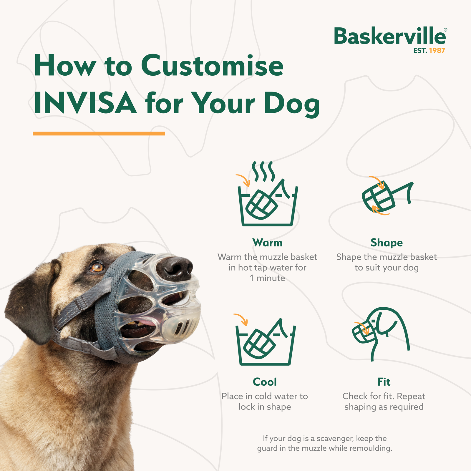 Baskerville INVISA Muzzle (6 sizes) - Main Image