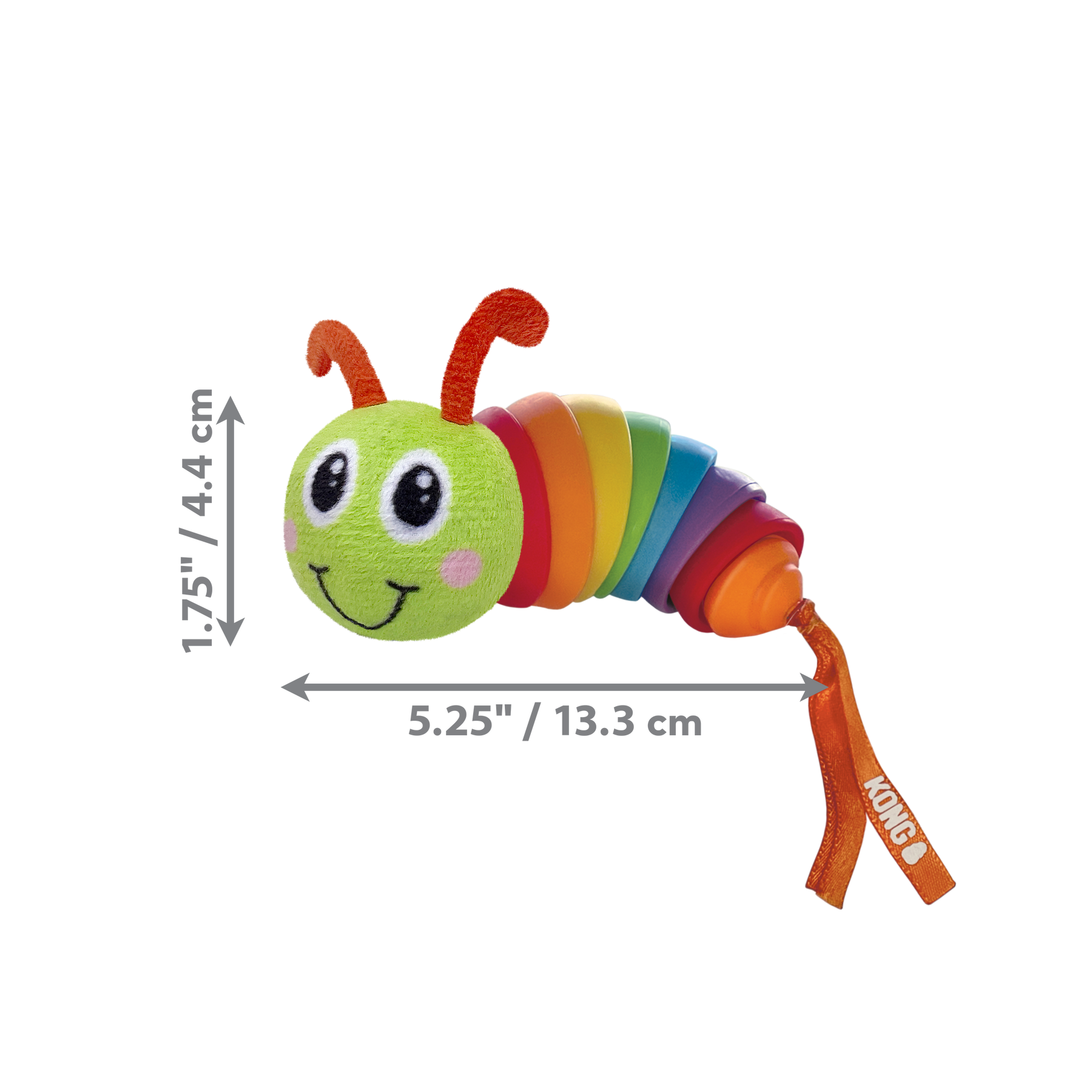 KONG Bat-A-Bout Clackz Caterpillar Cat Toy