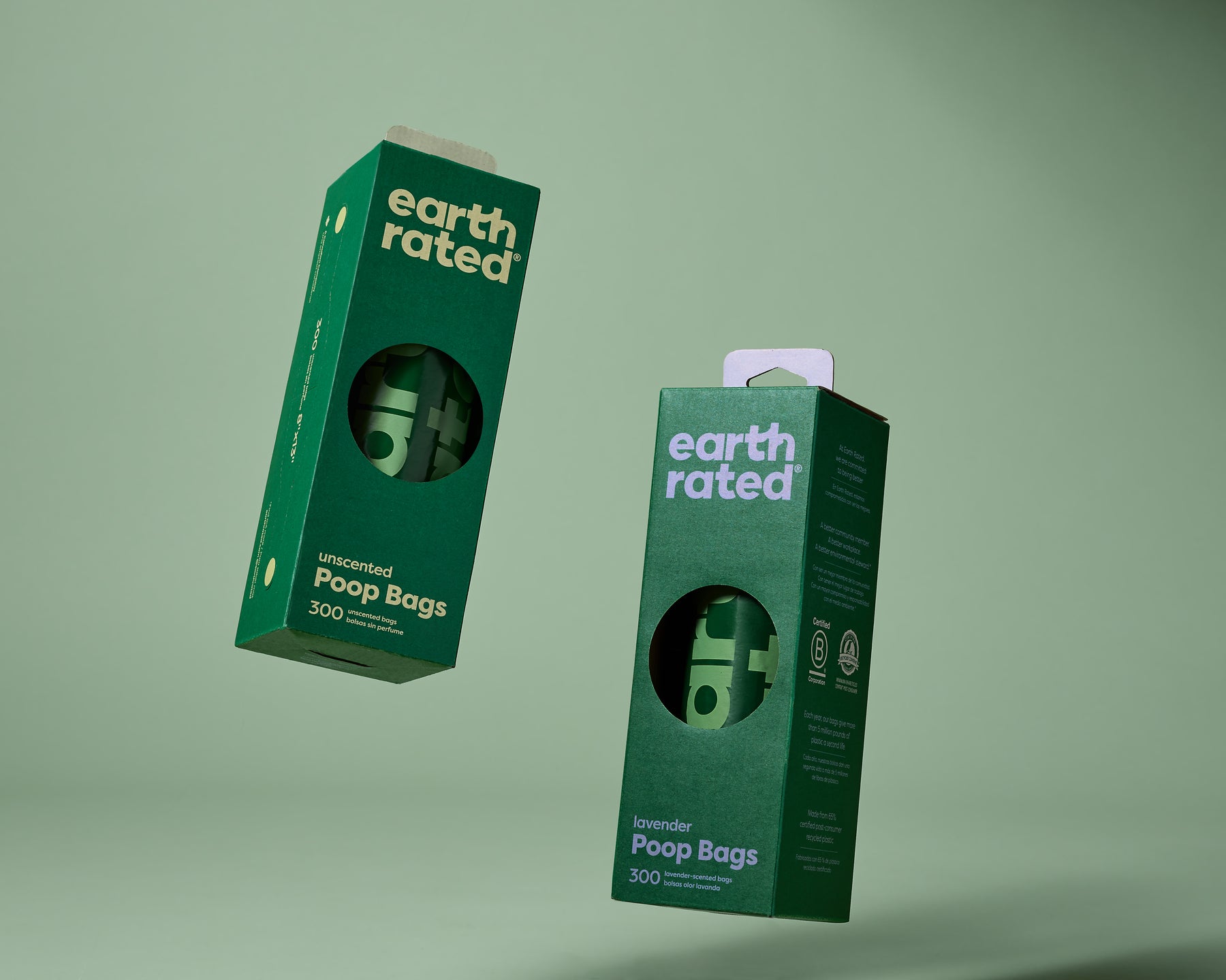 Earth Rated 300 Poop Bags Large Roll Lavender