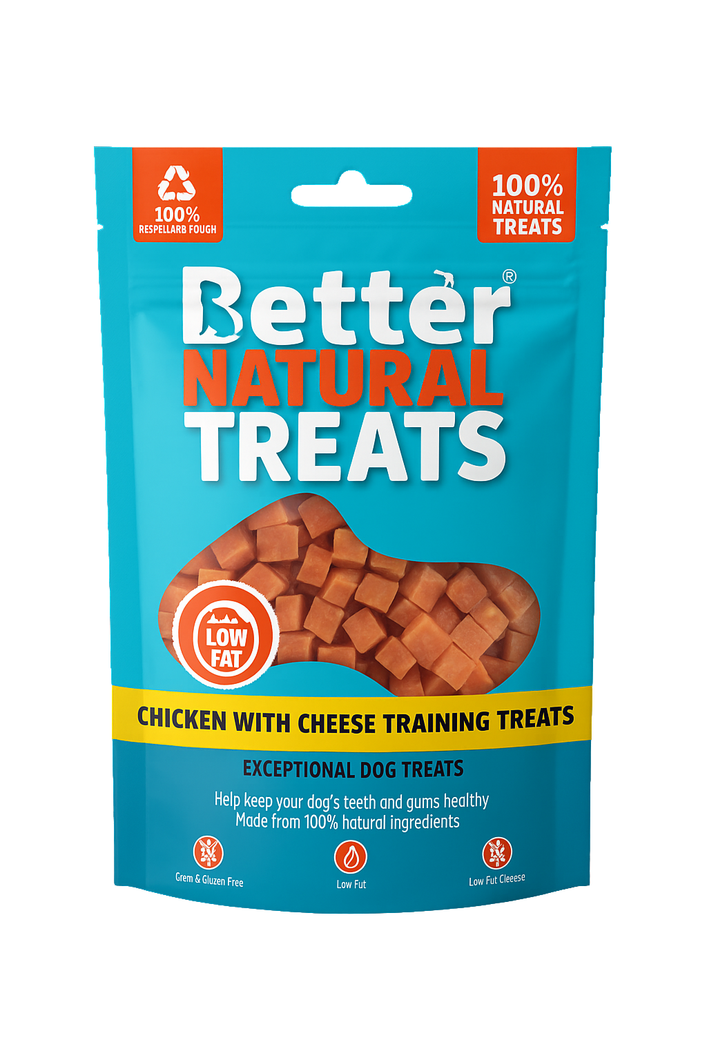 Better Natural Treats Chicken Cheese Training Treats