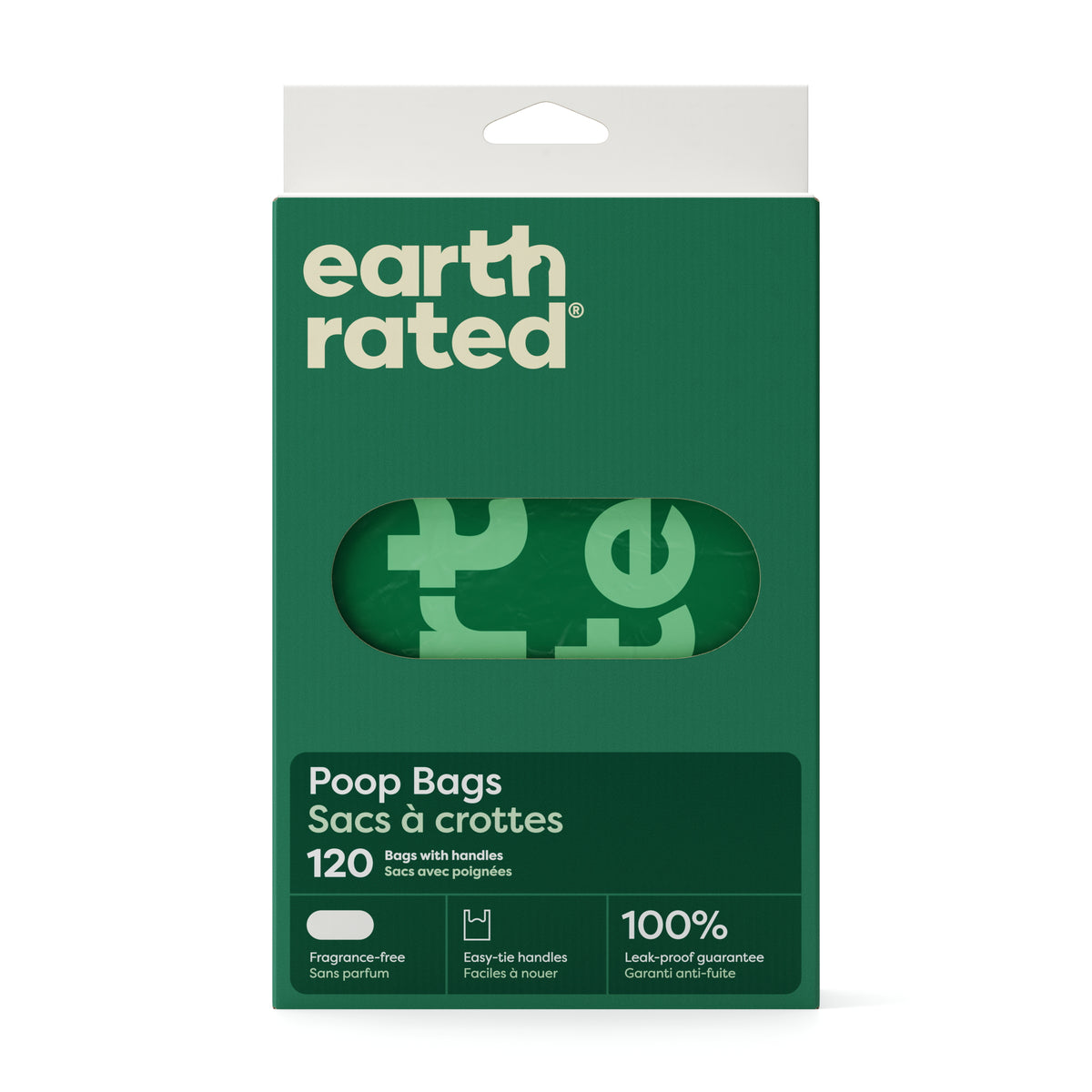 Earth Rated 120 Tie Handle Poop Bags Unscented