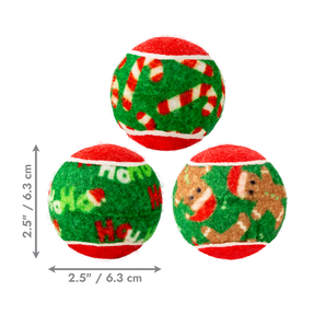KONG Holiday SqueakAir Balls 6-pk Medium