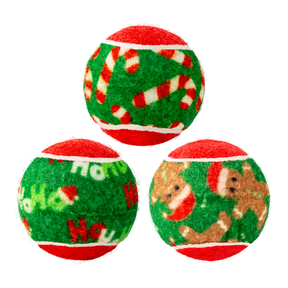 KONG Holiday SqueakAir Balls 6-pk Small