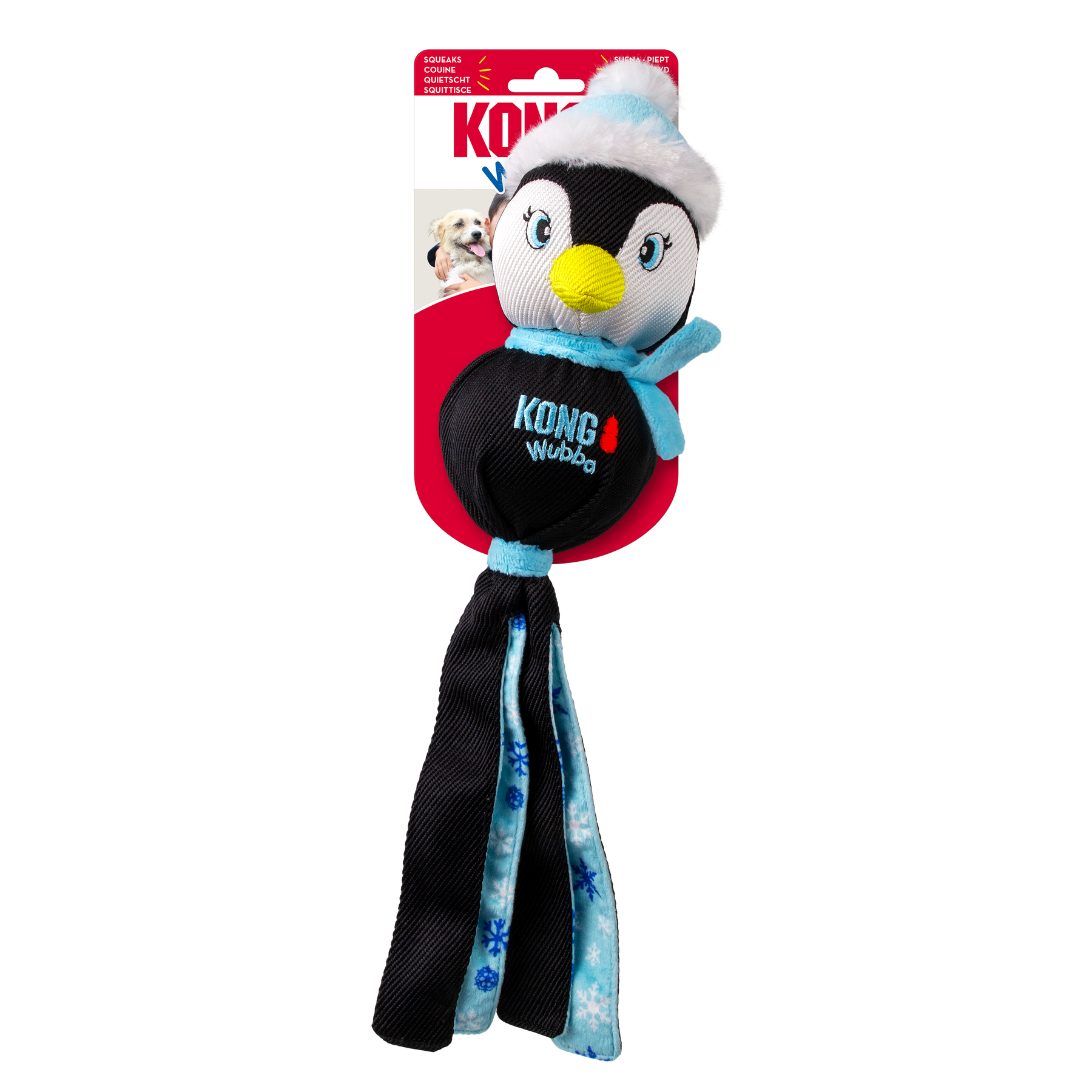 KONG Holiday Wubba Assorted Large ( Santa, Reindeer, Penguin)